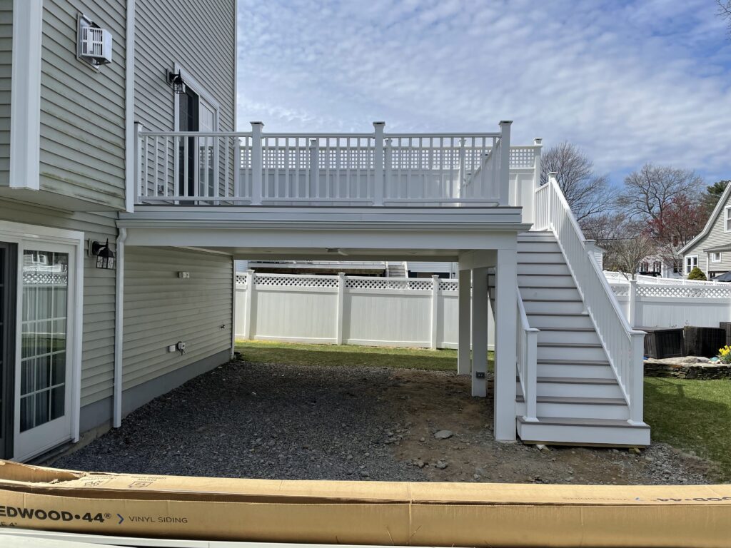 Deck Builder in Brockton showcasing durable vinyl decking systems